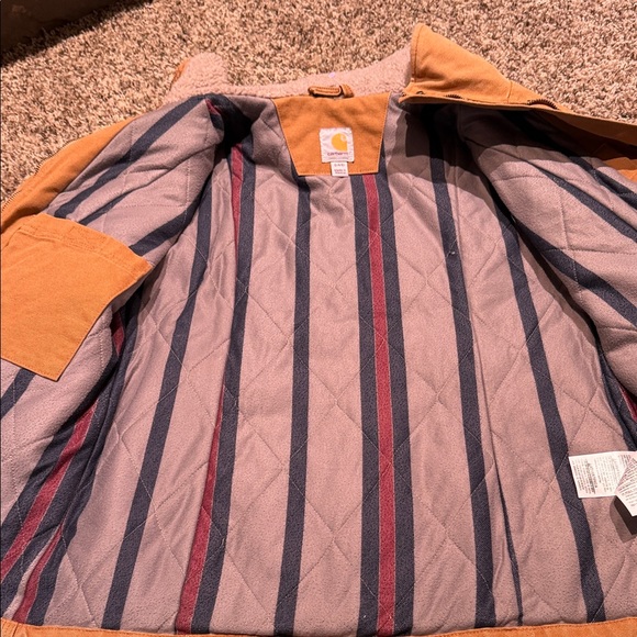 Carhartt Brown Canvas Jacket with Gray Lining - Picture 3 of 9